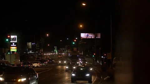 Parramatta road traffic at night Stock-Footage 168359751