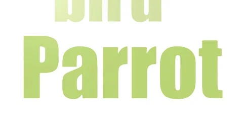 Parrot Animated Wordcloud Isolated Stock Footage 103668698