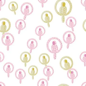 Parrot balloons seamless pattern. Circus balloon background. イラスト素材