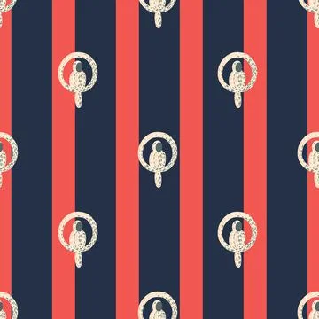 Parrot balloons seamless pattern. Circus balloon background. Illustrazione stock