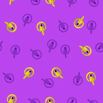 Parrot balloons seamless pattern. Circus balloon background. Illustrazione stock