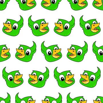 Parrot bird head seamless repeat pattern. background illustration 스톡 일러스트