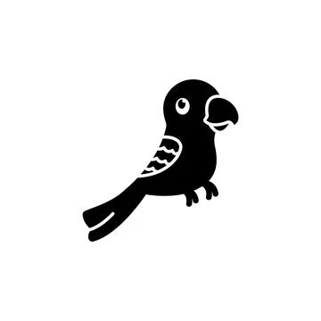 Parrot, bird icon. Simple elements of animals store icons for ui and ux, website イラスト素材