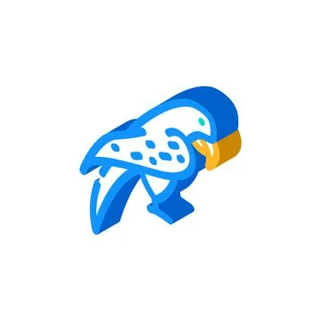 Parrot bird isometric icon vector illustration Stock Illustration