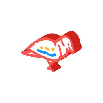 Parrot bird isometric icon vector illustration イラスト素材