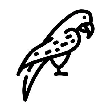 Parrot bird line icon vector illustration Illustrazione stock