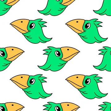 Parrot bird pattern seamless textile print. repeat pattern background design Illustrazione stock