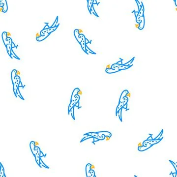Parrot bird vector seamless pattern 스톡 일러스트
