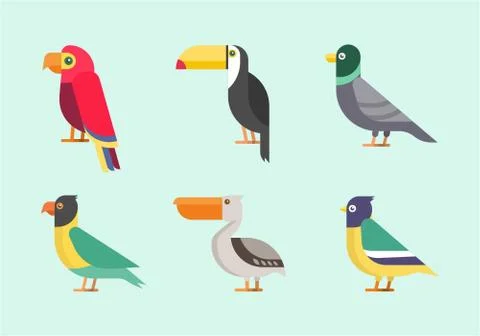 Parrot birds pattern Illustrazione stock