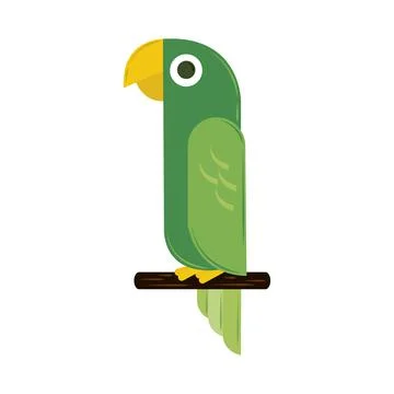 Parrot cartoon geometric Illustrazione stock