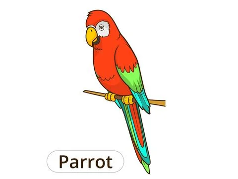 Parrot cartoon vector illustration Stockillustratie