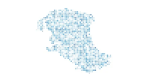 Parrot Cay dotted digital map. Map of Parrot Cay with pulsating colored circl... 動画素材 231079881