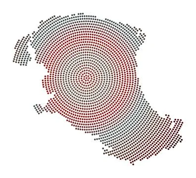 Parrot Cay dotted map. Digital style shape of Parrot Cay. Tech icon of the .. Stock Illustration