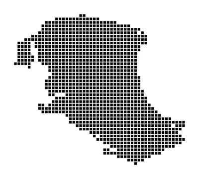 Parrot Cay map. Map of Parrot Cay in dotted style. Borders of the island fi.. Stock Illustration