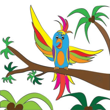 Parrot color Иллюстрация