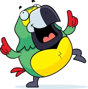 Parrot dancing 스톡 일러스트