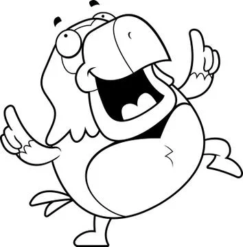 Parrot Dancing Stock Illustration