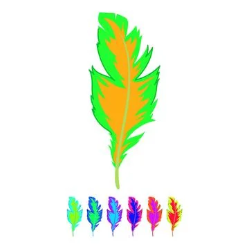 Parrot feather exotic bird vector cartoon graphic Stockillustratie