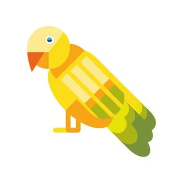 Parrot geometric icon Illustrazione stock