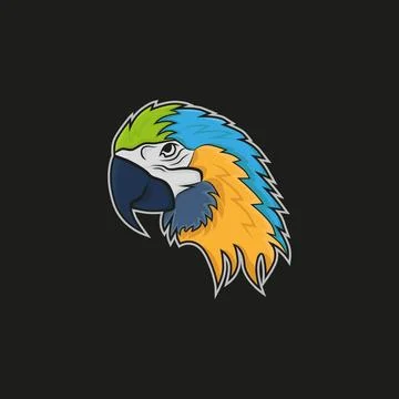 Parrot Head Logo Illustrazione stock