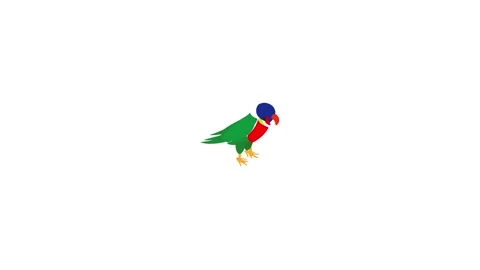Parrot icon animation Stock Footage 161230875