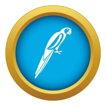 Parrot icon blue vector isolated イラスト素材