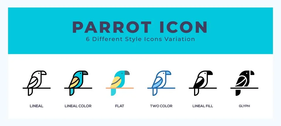 Parrot icon in different style vector illustration. 스톡 일러스트
