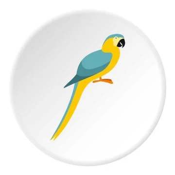 Parrot icon, flat style Stock Illustration