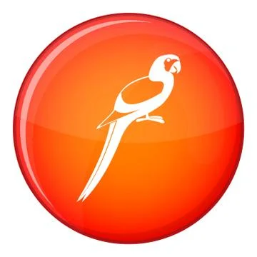 Parrot icon, flat style Stock Illustration