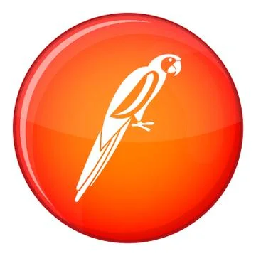 Parrot icon, flat style Illustrazione stock