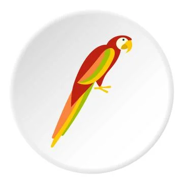 Parrot icon, flat style Stock Illustration