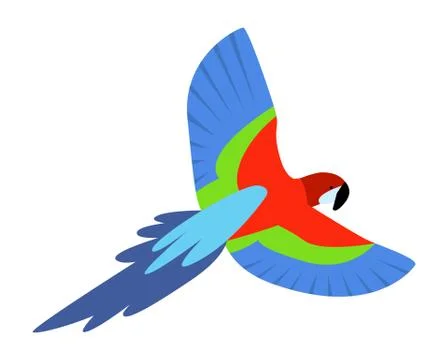 Parrot icon, flat style Illustrazione stock