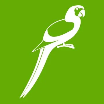 Parrot icon green Stock Illustration