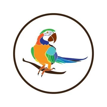 Parrot icon Illustrazione stock
