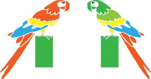 Parrot icon isolated on background Stock Illustration