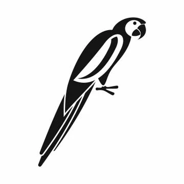 Parrot icon, simple style Stock Illustration