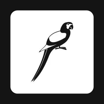 Parrot icon, simple style Illustrazione stock