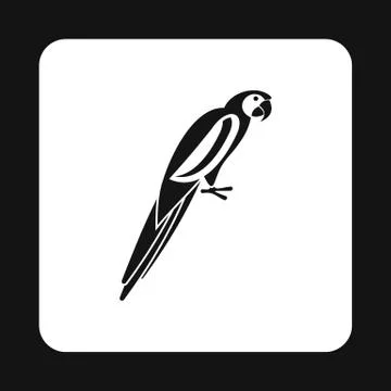 Parrot icon, simple style Stock Illustration