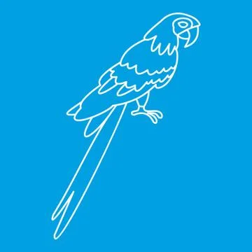 Parrot icon, simple style Stock Illustration