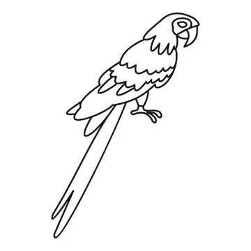 Parrot icon, simple style 스톡 일러스트
