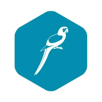 Parrot icon, simple style Illustrazione stock
