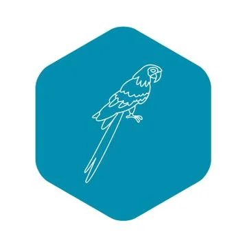 Parrot icon, simple style Illustrazione stock