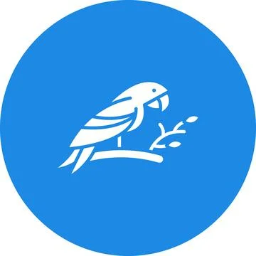 Parrot icon vector image. 스톡 일러스트
