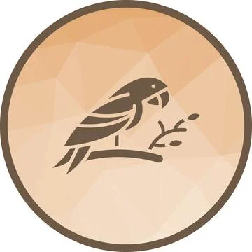 Parrot icon vector image. 스톡 일러스트