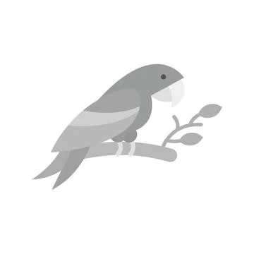 Parrot icon vector image. 스톡 일러스트