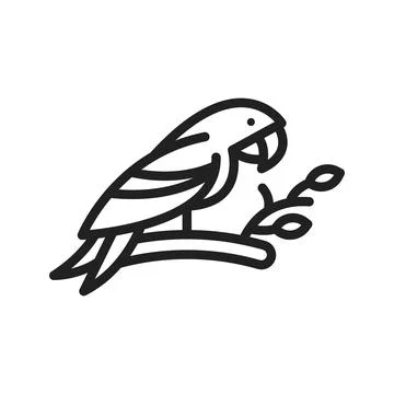 Parrot icon vector image. Suitable for mobile apps, web apps and print media. Stock Illustration