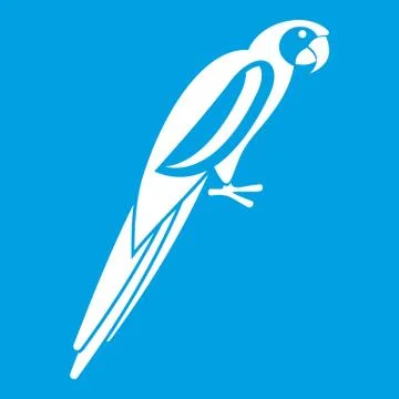 Parrot icon white Stock Illustration