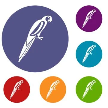 Parrot icons set イラスト素材