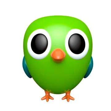 Parrot isolated on white background. 3d rendering Stock Illustration