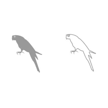 Parrot it is black icon . Stock Illustration